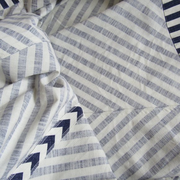 TALBOTS SHORELINE Chevron Striped Dress Size 16P - Picture 9 of 13